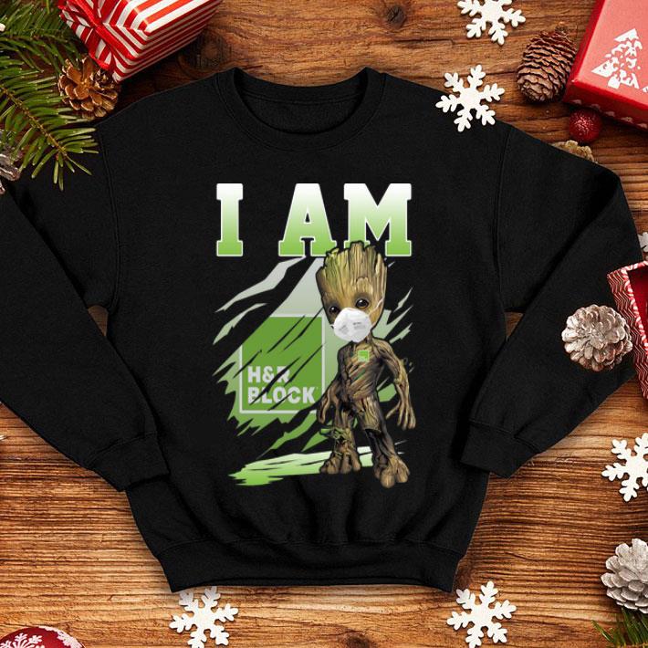 I Am H & R Block Baby Groot Face Mask shirt