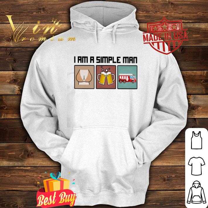 I am a simple man i like boobs beer firefighter shirt