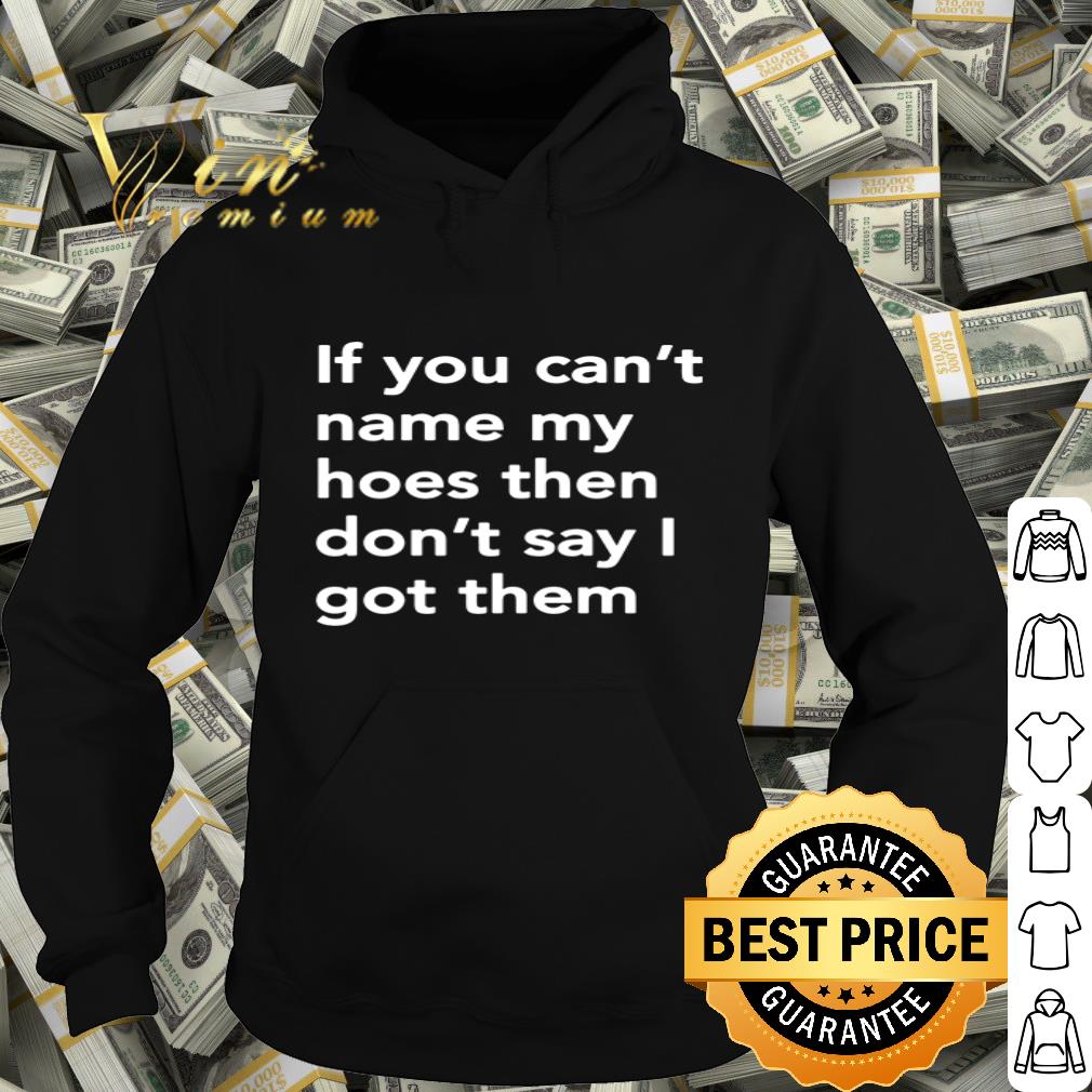 If you can’t name my hoes then don’t say i got them shirt