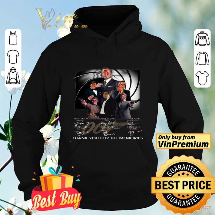 James Bond 007 Movies Thank You For The Memories Signatures shirt 4 - James Bond 007 Movies Thank You For The Memories Signatures shirt