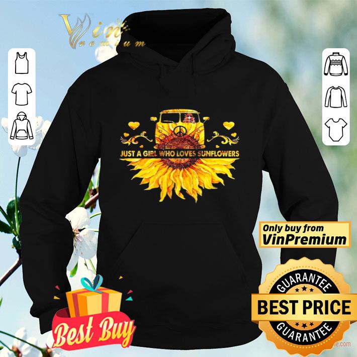 Just a girl who loves sunflowers Peace Bus shirt Just a girl who loves sunflowers Peace Bus shirt 4 - Just a girl who loves sunflowers Peace Bus shirt