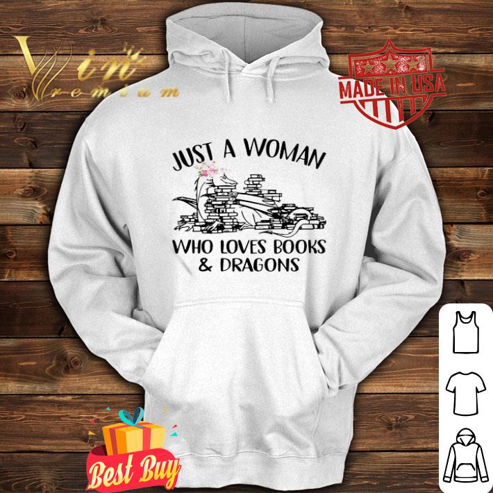 Just a woman who loves books dragons flower shirt 4 - Just a woman who loves books & dragons flower shirt