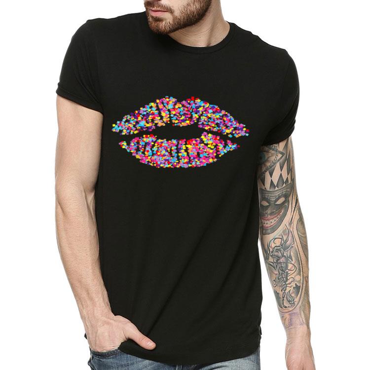 Kiss Mouth Rainbow Kiss Pride Couple Colorful LGBT Shirt 4 - Kiss Mouth Rainbow Kiss Pride Couple Colorful LGBT Shirt