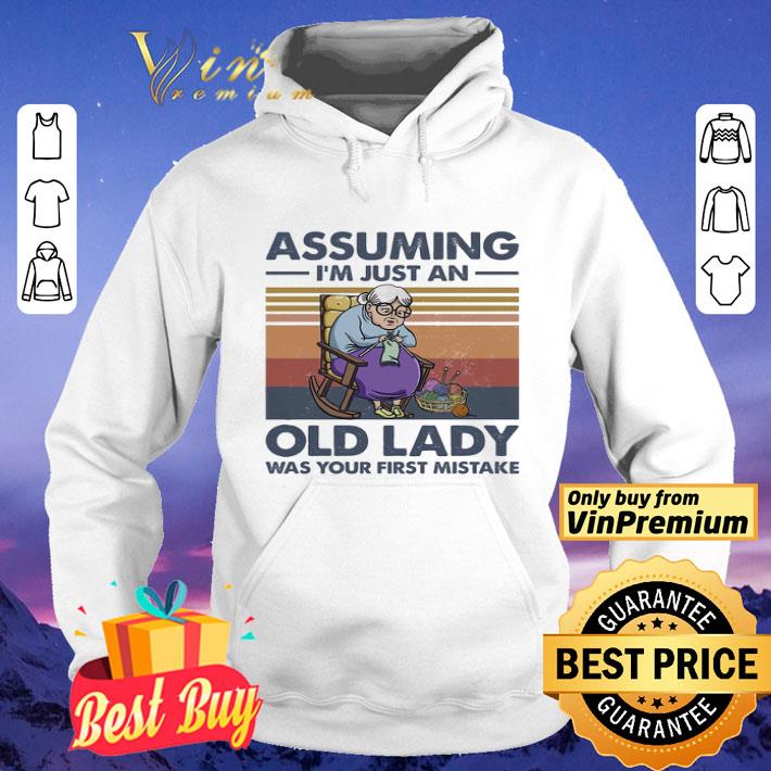 Knitting Grandma assuming I’m just an old man was your first mistake vintage shirt