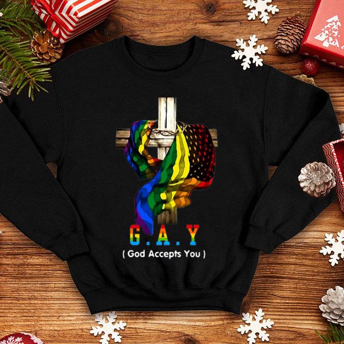LGBT Christian Cross G.A.Y Mean God Accepts You shirt LGBT Christian Cross G A Y Mean God Accepts You shirt 4 - LGBT Christian Cross G.A.Y Mean God Accepts You shirt