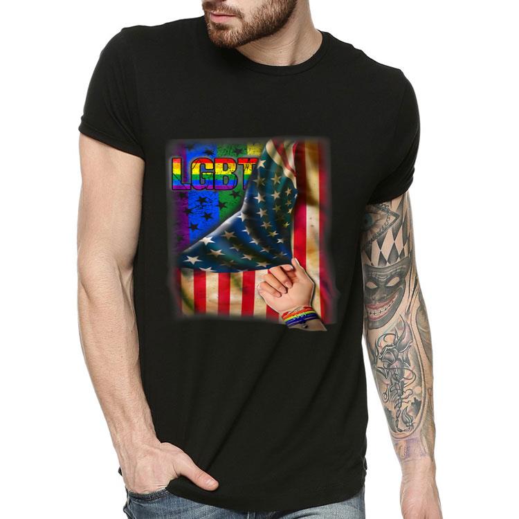 LGBT Flag Amrerican Flag Awesome Pride Shirt 4 - LGBT Flag Amrerican Flag Awesome Pride Shirt