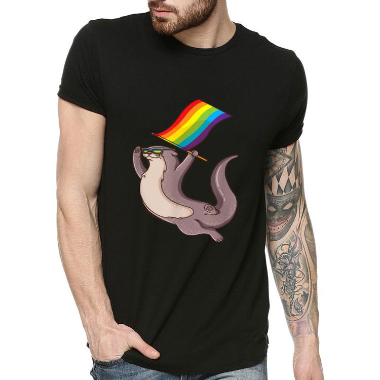 LGBT Gay Lesbian Pride Rainbow Flag Otters Equality Shirt 4 - LGBT Gay Lesbian Pride Rainbow Flag Otters Equality Shirt