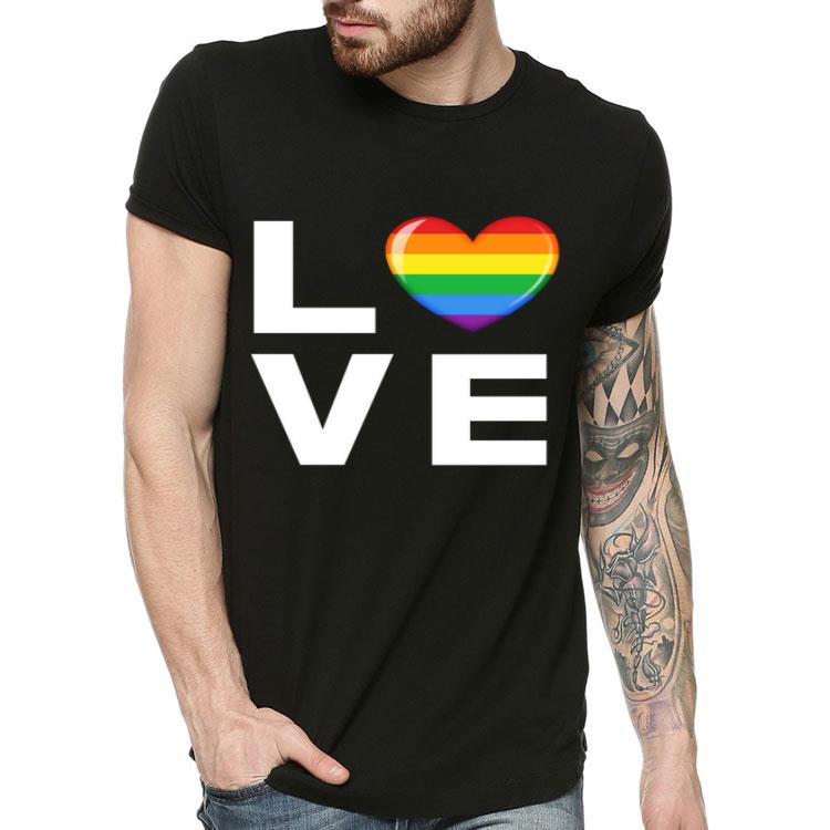 LGBT Love Rainbow Heart Gay Pride Shirt