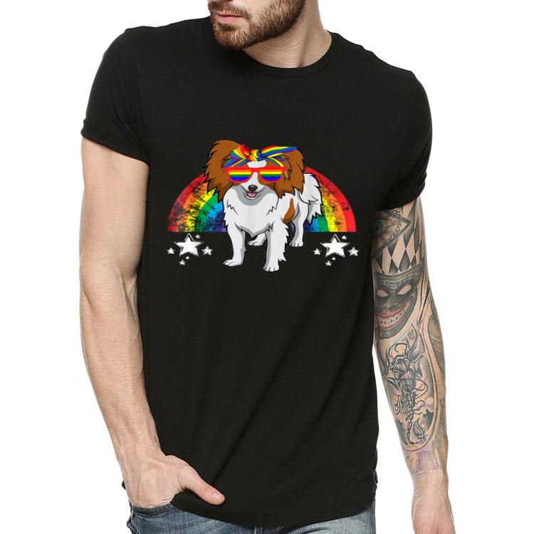 LGBT Papillon Dog Gay Pride Rainbow Shirt 4 - LGBT Papillon Dog Gay Pride Rainbow Shirt