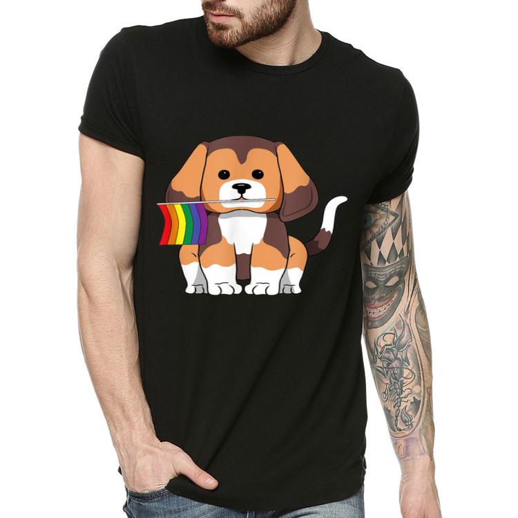 LGBT Pride Beagle Dog With Rainbow Flag Gay Lesbian Love Shirt LGBT Pride Beagle Dog With Rainbow Flag Gay Lesbian Love Shirt 4 - LGBT Pride Beagle Dog With Rainbow Flag Gay Lesbian Love Shirt