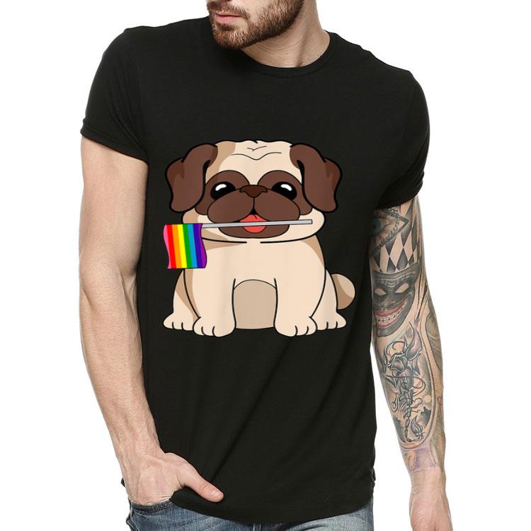 LGBT Pride Cute Pug Dog With Rainbow Flag Gay Lesbian Love Shirt LGBT Pride Cute Pug Dog With Rainbow Flag Gay Lesbian Love Shirt 4 - LGBT Pride Cute Pug Dog With Rainbow Flag Gay Lesbian Love Shirt