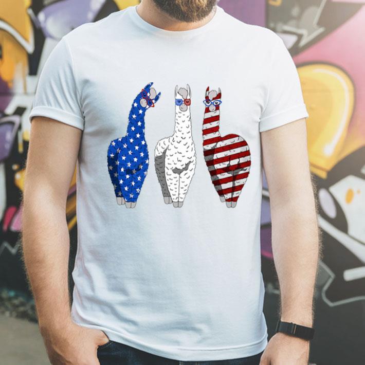 Llama American Flag Independence Day shirt