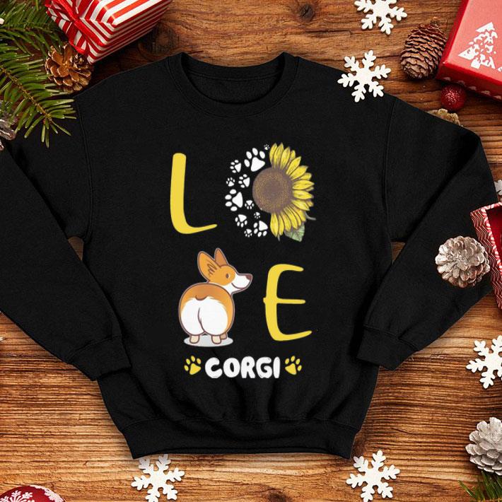 Love Corgi Sunflower Dog Lovers shirt