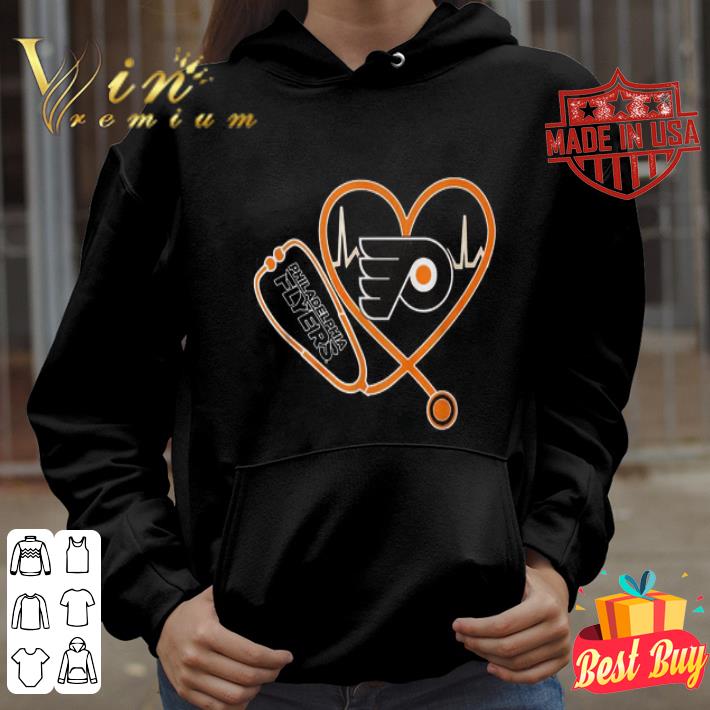 Love Philadelphia Flyers Nurse Heartbeat Stethoscope shirt