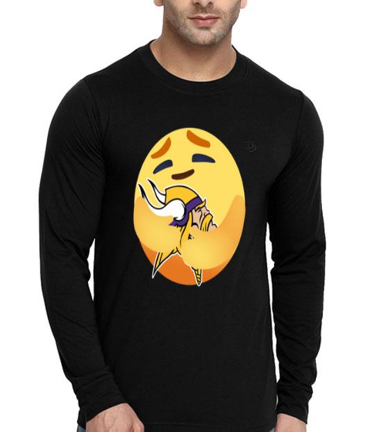 Love The Minnesota Vikings Love Hug Care Emoji NFL Shirt 4 - Love The Minnesota Vikings Love Hug Care Emoji NFL Shirt