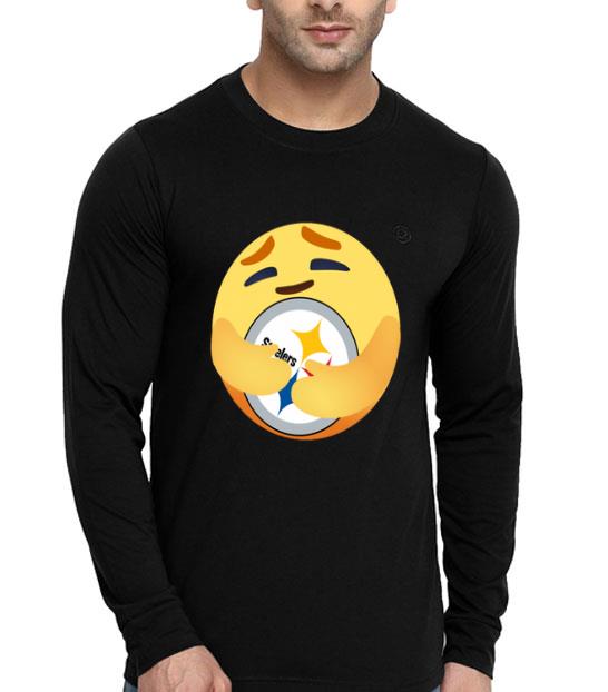 Love The Pittsburgh Steelers Love Hug Care Emoji NFL Shirt 10 Love The Pittsburgh Steelers Love Hug Care Emoji NFL Shirt