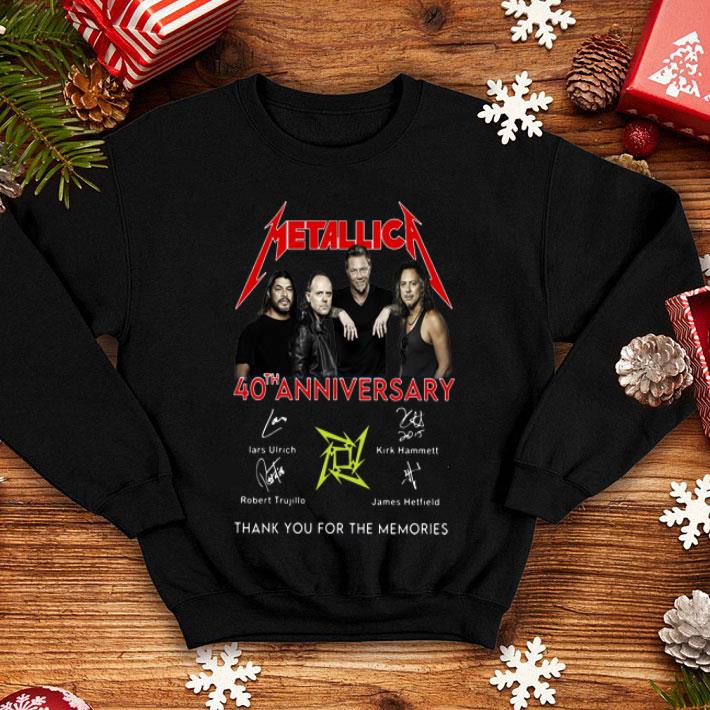 Metallica 40th Anniversary Thank You For The Memories Signatures shirt