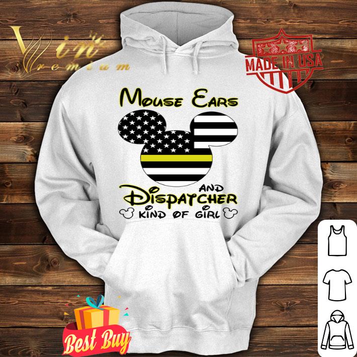 Mickey Mouse Ears and Dispatcher kind of girl Thin Blue Line shirt