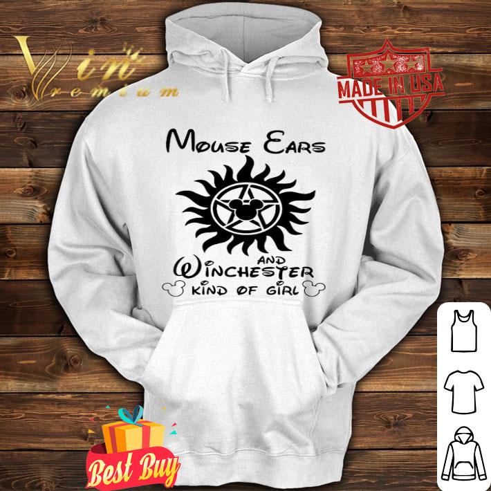 Mickey Mouse ears and Winchester kind of girl Supernatural logo shirt