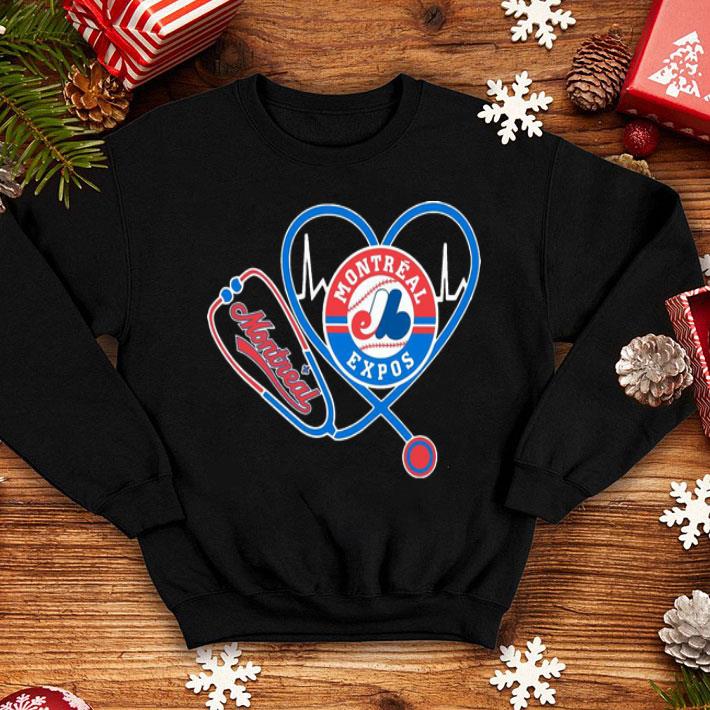 Montreal Expos Nurse Heartbeat Stethoscope shirt 1 Montreal Expos Nurse Heartbeat Stethoscope shirt