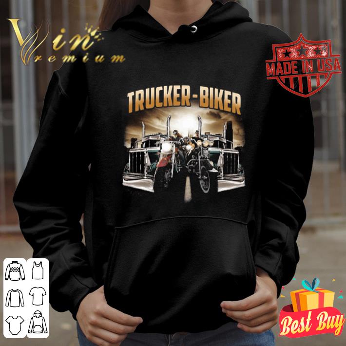 Motorbike truck and trucker biker shirt