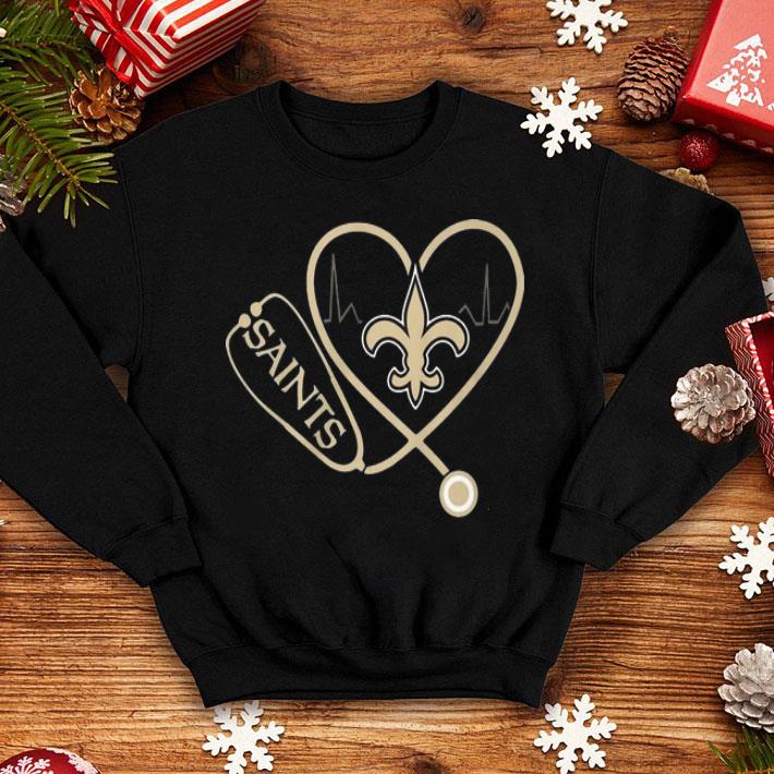 New Orleans Saints Heartbeat Nurse Stethoscope shirt