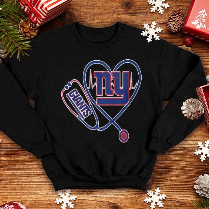 New York Giants Heartbeat Nurse Stethoscope shirt
