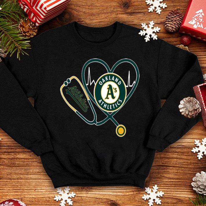 Oakland Athletics Nurse Heartbeat Stethoscope shirt 1 Oakland Athletics Nurse Heartbeat Stethoscope shirt