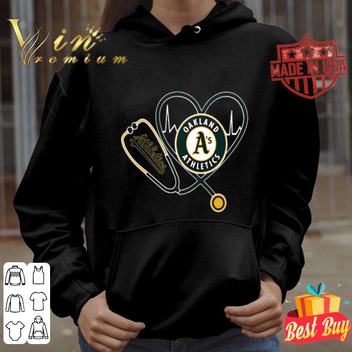 Oakland Athletics Nurse Heartbeat Stethoscope shirt