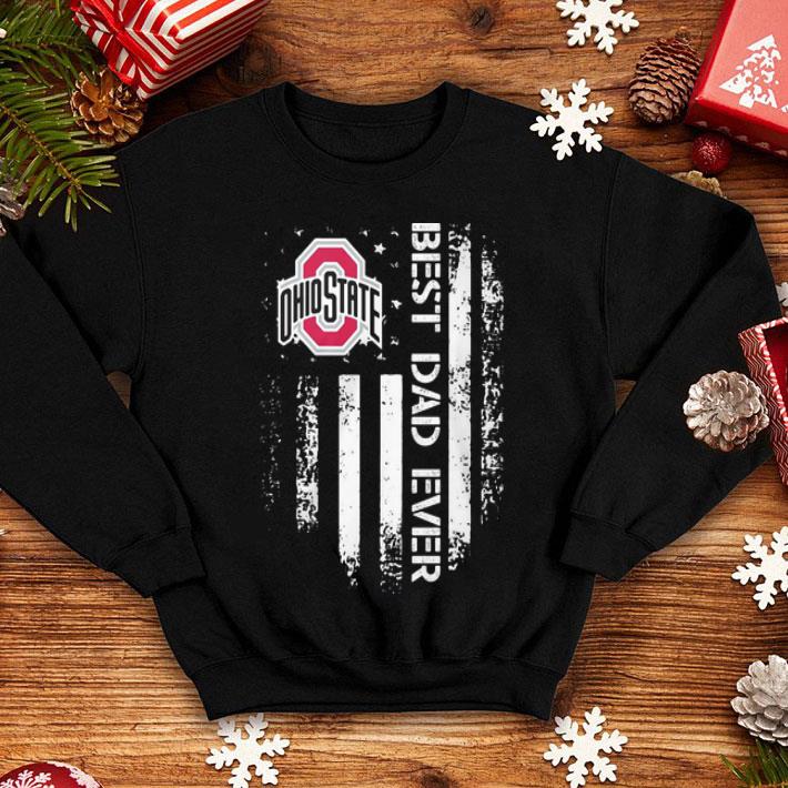 Ohio State Buckeyes Best Dad Ever American Flag Father's Day shirt