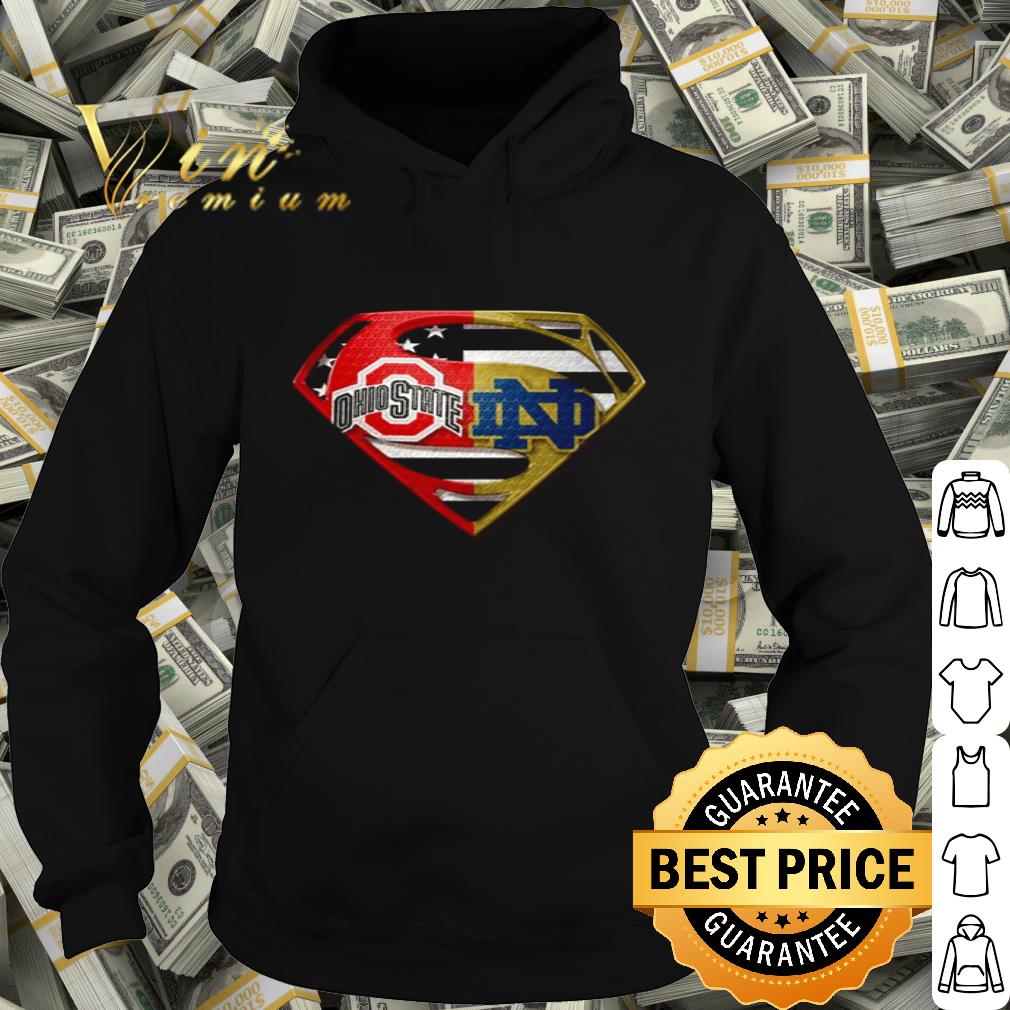 Ohio State Buckeyes and Notre Dame Fighting Superman logo shirt