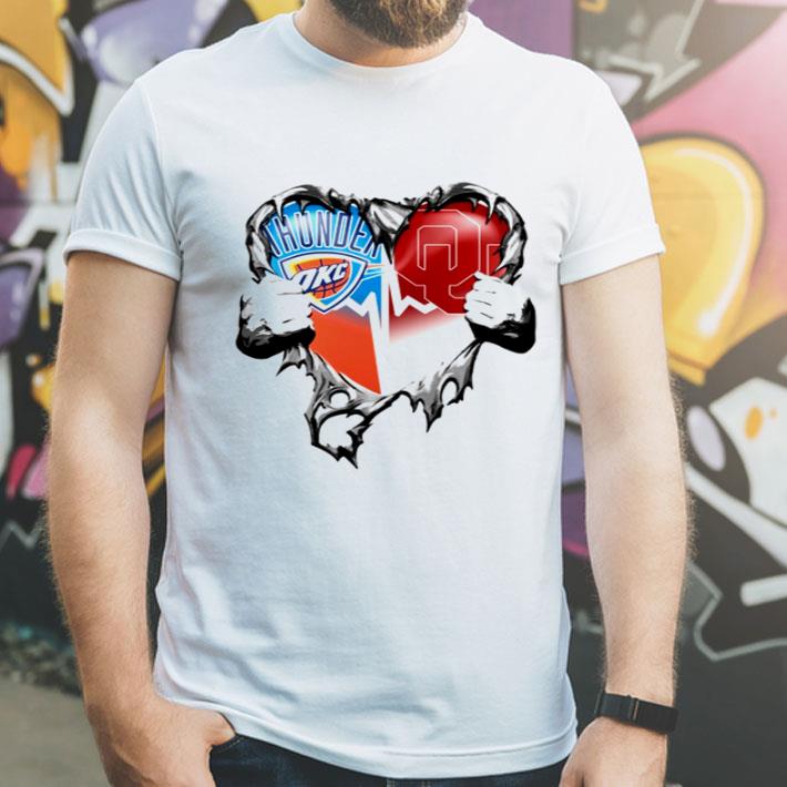 Oklahoma City Thunder Vs Oklahoma Sooners Blood Inside Me Heart shirt 1 Oklahoma City Thunder Vs Oklahoma Sooners Blood Inside Me Heart shirt