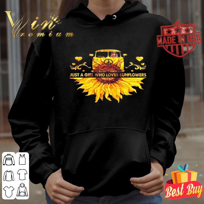 Peace bus just a girl who loves sunflower shirt Peace bus just a girl who loves sunflower shirt 4 - Peace bus just a girl who loves sunflower shirt