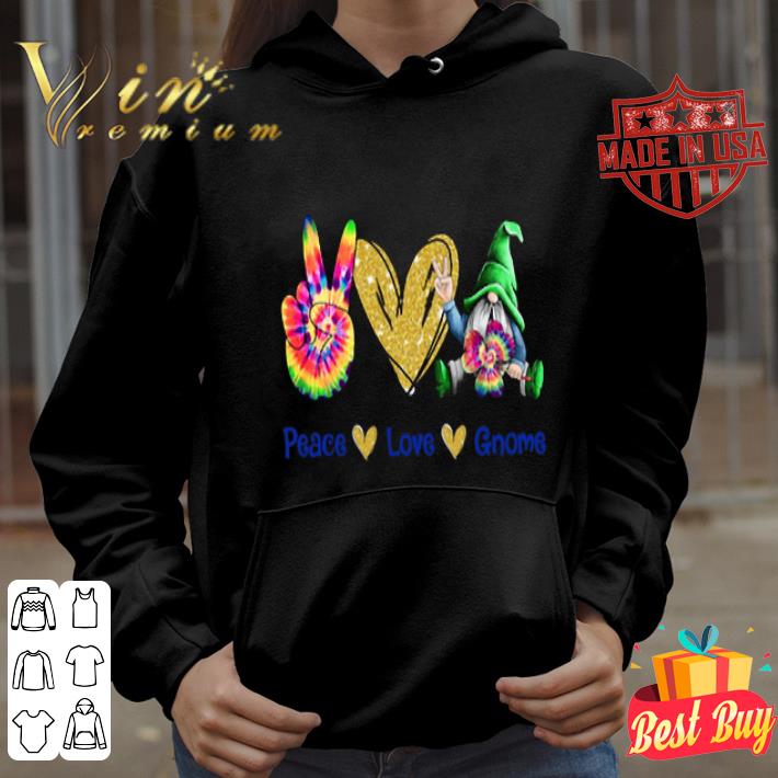 Peace love Gnome Hippie colors shirt