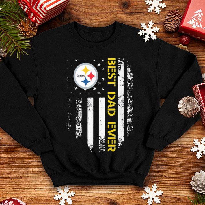 Pittsburgh Steelers Best Dad Ever American Flag Father's Day shirt