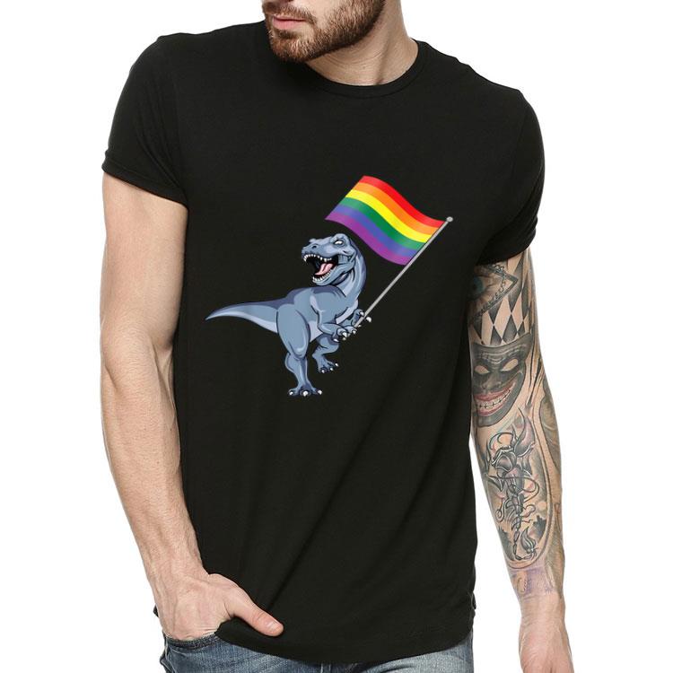 Pride Dinosaur LGBT Gay Lesbian Bisexual Transgender Trans Shirt 4 - Pride Dinosaur LGBT Gay Lesbian Bisexual Transgender Trans Shirt