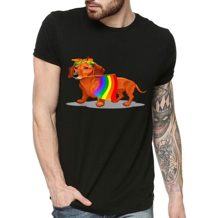 Pride LGBT Flag Gay Be Lesbian Funny Dachshund Lover Gifts Shirt 4 - Pride LGBT Flag Gay Be Lesbian Funny Dachshund Lover Gifts Shirt