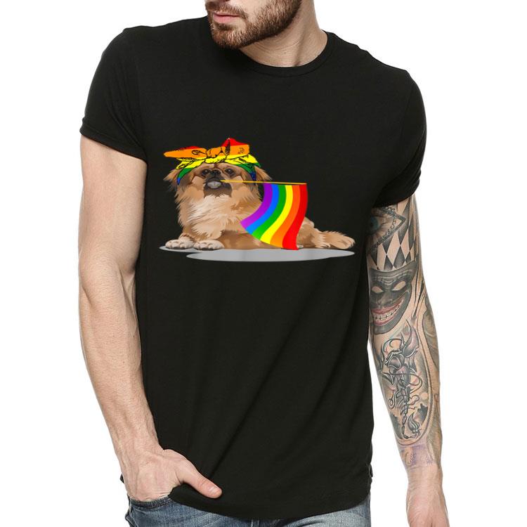Pride LGBT Flag Gay Be Lesbian Pekingese Lover Gifts Shirt 4 - Pride LGBT Flag Gay Be Lesbian Pekingese Lover Gifts Shirt