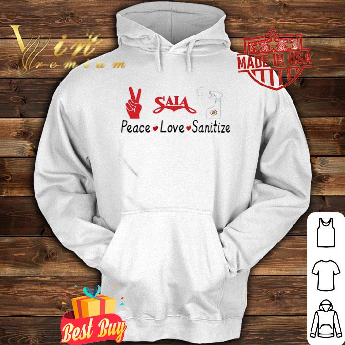 Saia Peace Love Sanitize Covid 19 shirt 4 - Saia Peace Love Sanitize Covid-19 shirt