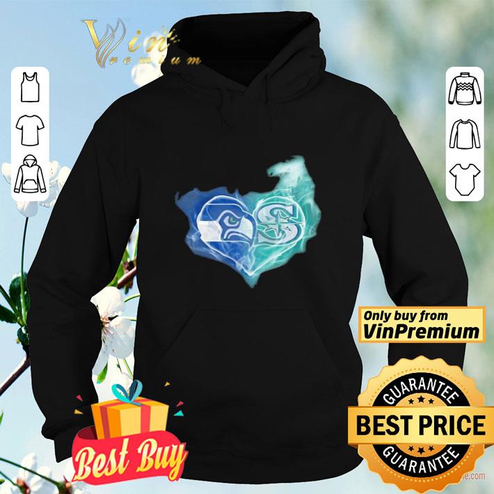 Seattle seahawks and seattle mariners heart shirt 4 - Seattle seahawks and seattle mariners heart shirt