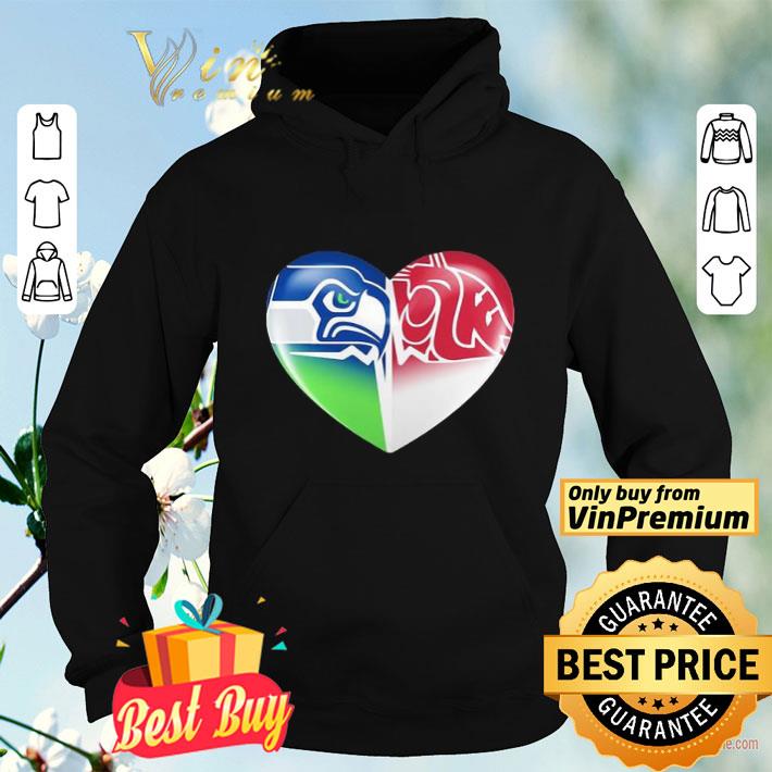 Seattle seahawks and washington state cougars heart shirt Seattle seahawks and washington state cougars heart shirt 4 - Seattle seahawks and washington state cougars heart shirt