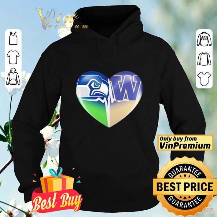 Seattle seahawks and winnipeg blue bombers heart heartbeat shirt 4 - Seattle seahawks and winnipeg blue bombers heart heartbeat shirt