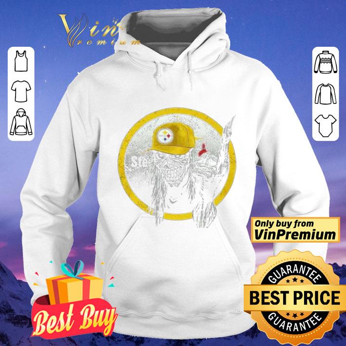 Skeleton The Middle Finger Cap Steelers Logo shirt 4 - Skeleton The Middle Finger Cap Steelers Logo shirt