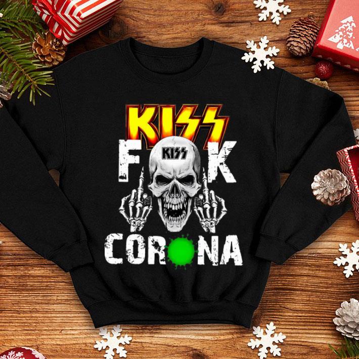 Skull KISS Band Fuck Corona shirt 1 Skull KISS Band Fuck Corona shirt