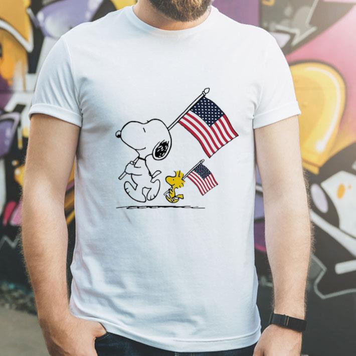 Snoopy And Woodstock 4th Of July American Flag shirt