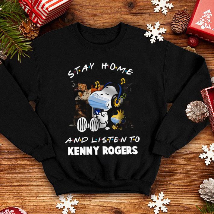 Snoopy Stay Home And Listen To Kenny Rogers shirt 1 Snoopy Stay Home And Listen To Kenny Rogers shirt