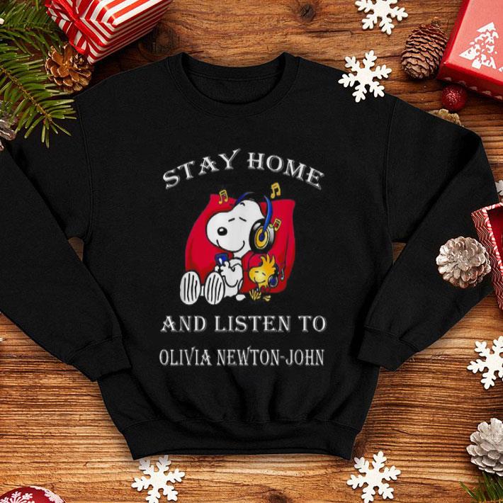 Snoopy Stay Home And Listen To Olivia Newton-john shirt