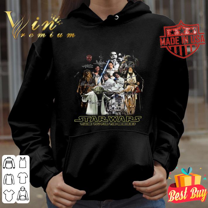 Star Wars And Character Signatures Thank You For The Memories shirt