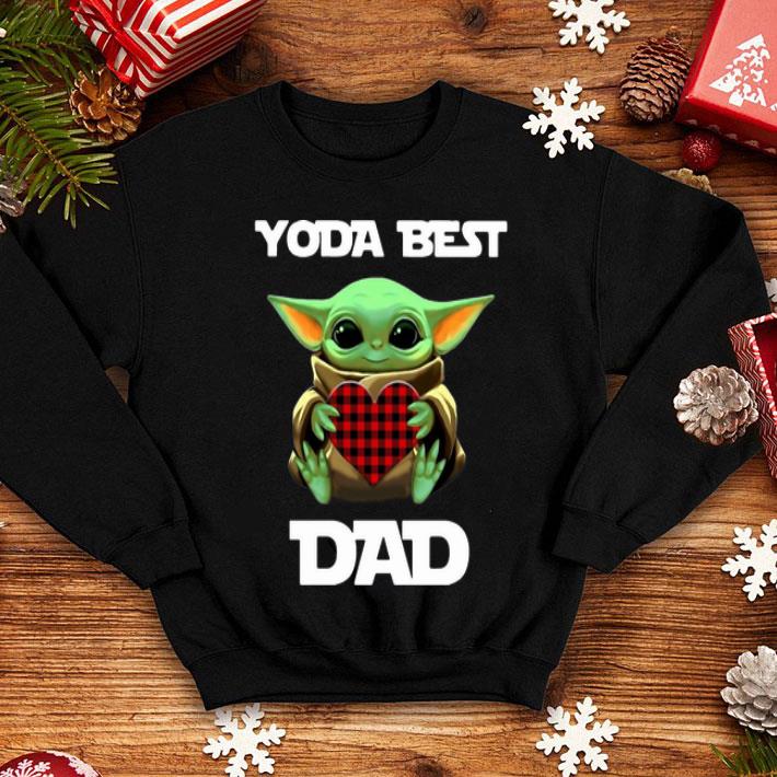 Star Wars Baby Yoda Hug Heart Best Dad Father's Day shirt