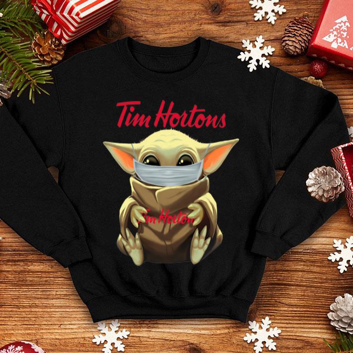 Star Wars Baby Yoda Mask Hug Tim Hortons Covid-19 shirt